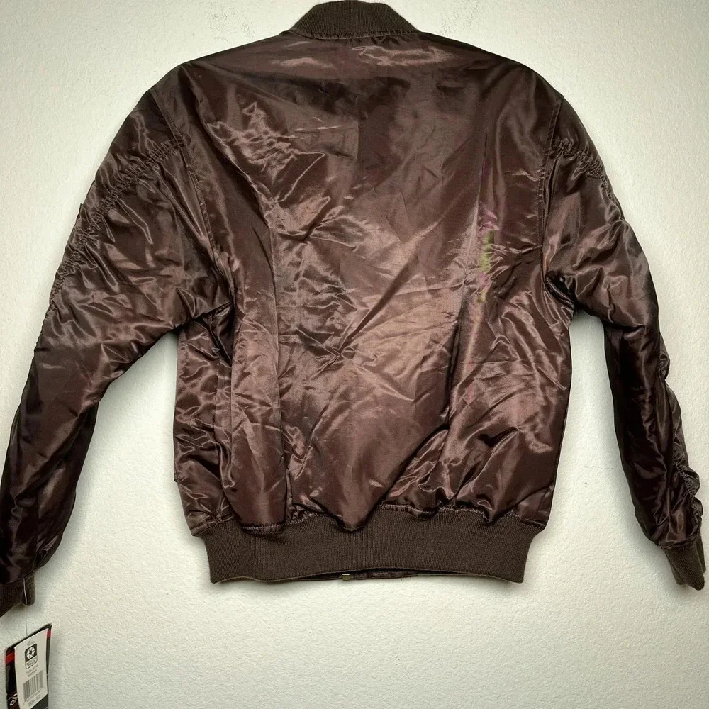 New Southpole Boys Brown Bomber Jacket Lined size S 8-10
